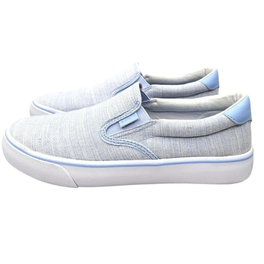 Lugz Womens Light Blue Chambray‎ Slip On Sneakers Low Top Casual Shoes